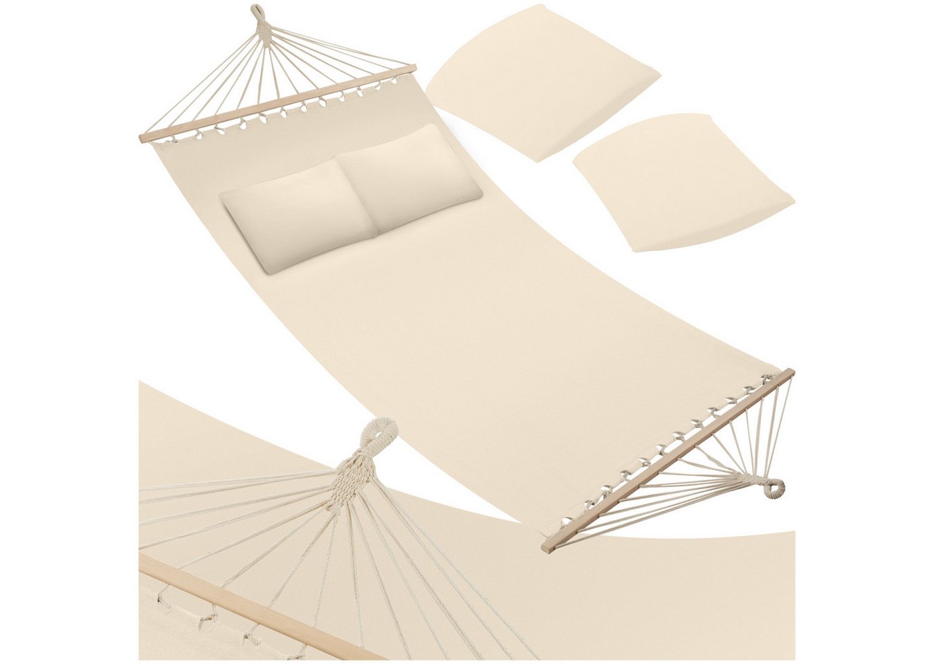 tectake Hängematte Hammock Eden, mit Spreitzstäben, für 2 Personen von tectake