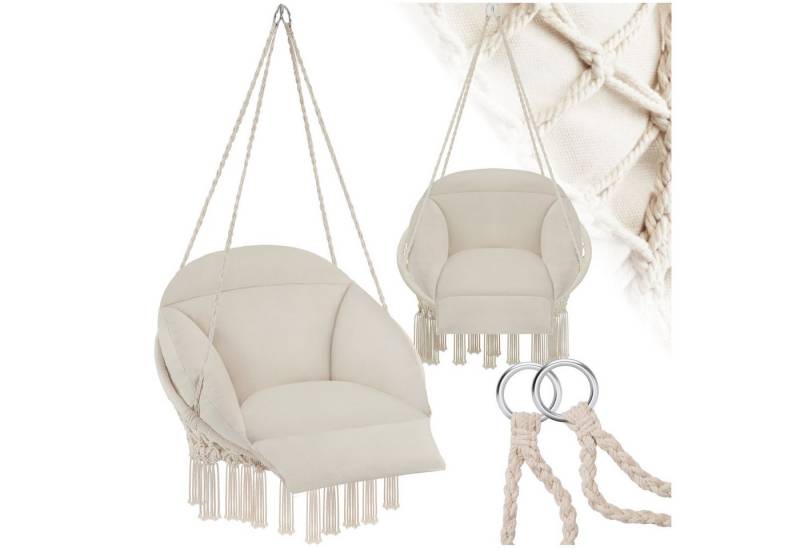 tectake Hängesessel Samira, mit dickem Sitzkissen tectake Hängesessel Samira, mit dickem Sitzkissen von tectake