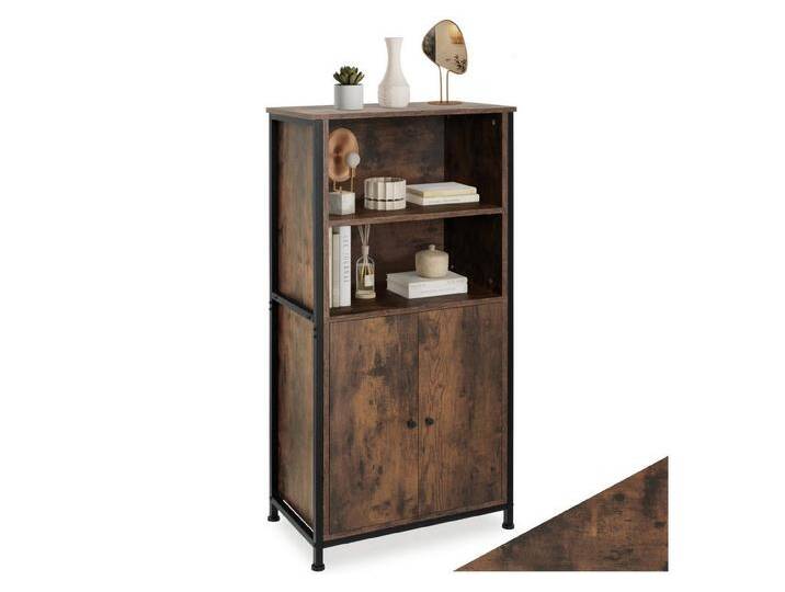 tectake Highboard Kommode Doncaster 60x38x125cm, Industrial Style, braun, Industrial Holz dunkel, rustikal, Industrial Holz Dunkel, Rustikal von tectake
