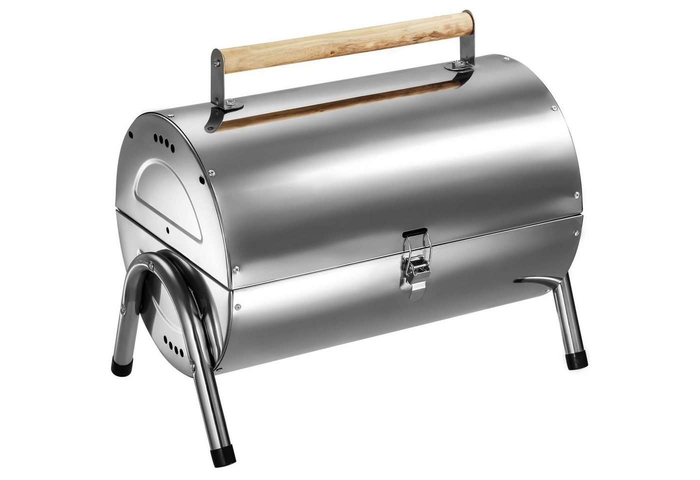 tectake Holzkohlegrill Klappgrill, mit Doppel-Grillfläche von tectake