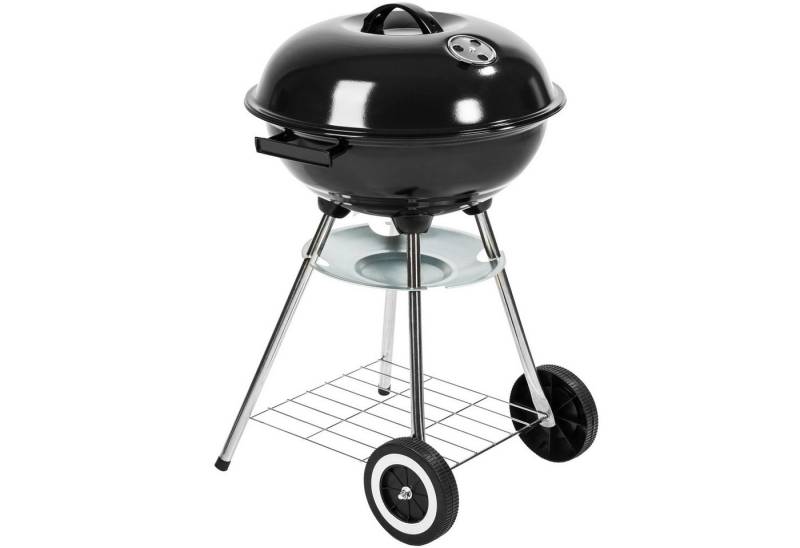 tectake Holzkohlegrill Kugelgrill mit Rollen Ø 41,5cm von tectake