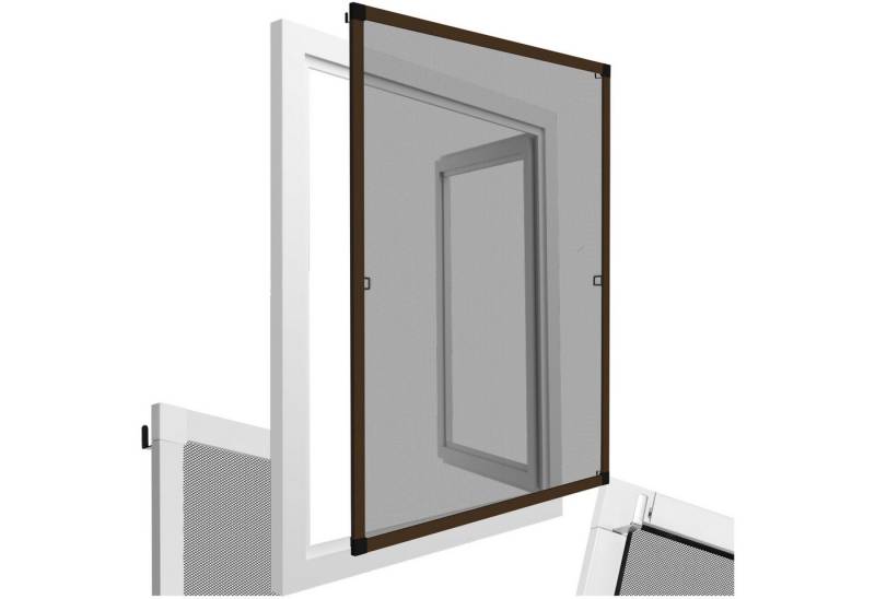 tectake Insektenschutz-Fensterrahmen Fliegengitter, für Fenster von tectake