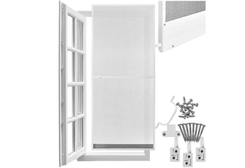 tectake Insektenschutz-Fensterrahmen Fliegengitter, für Türen von tectake