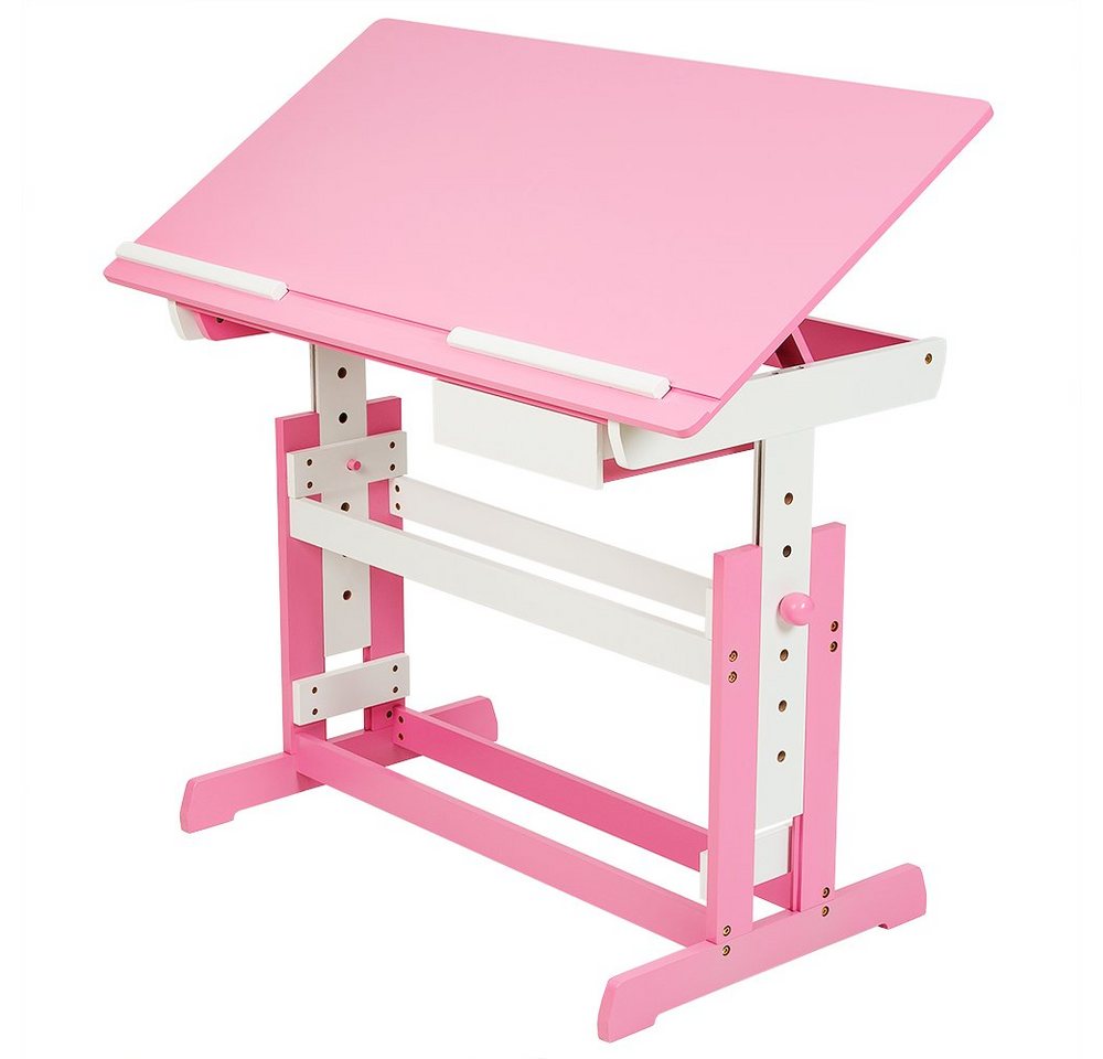 tectake Kinderschreibtisch Schreibtisch (1-St., 1 tlg), Schreibtisch mit neigbarer Tischplatte von tectake