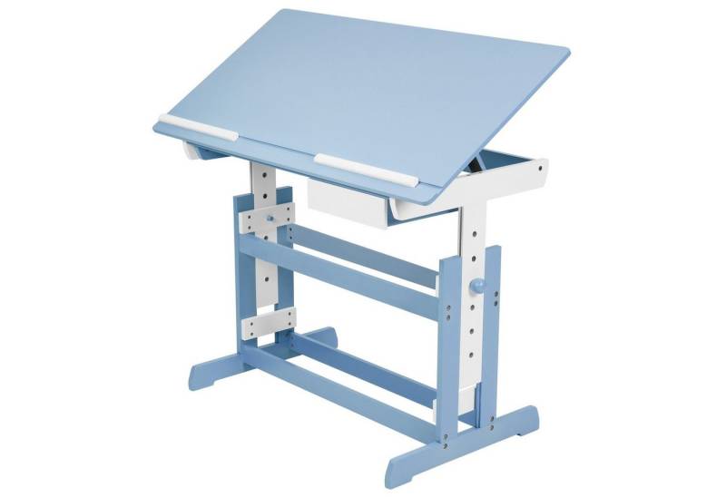 tectake Kinderschreibtisch Schreibtisch (1-St., 1 tlg), Schreibtisch mit neigbarer Tischplatte von tectake
