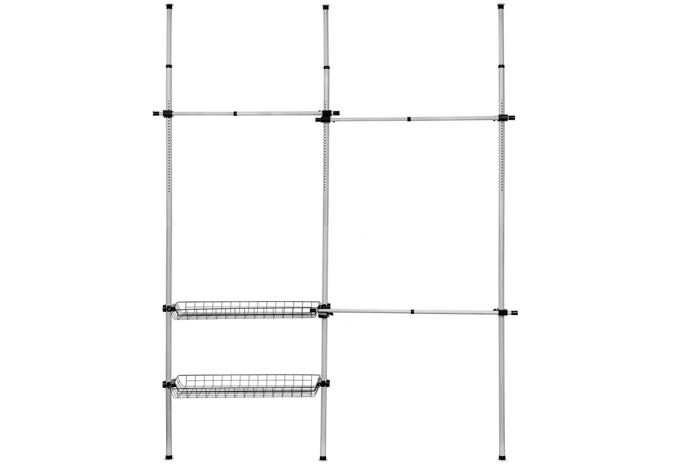 tectake Kleiderständer Teleskop Garderobensystem von tectake