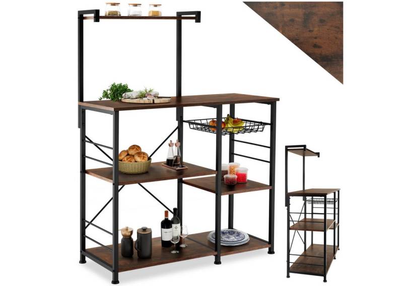 tectake Küchenregal Standregal Crawley 90x40x131,5cm, Set 1-tlg., Industrial Style von tectake