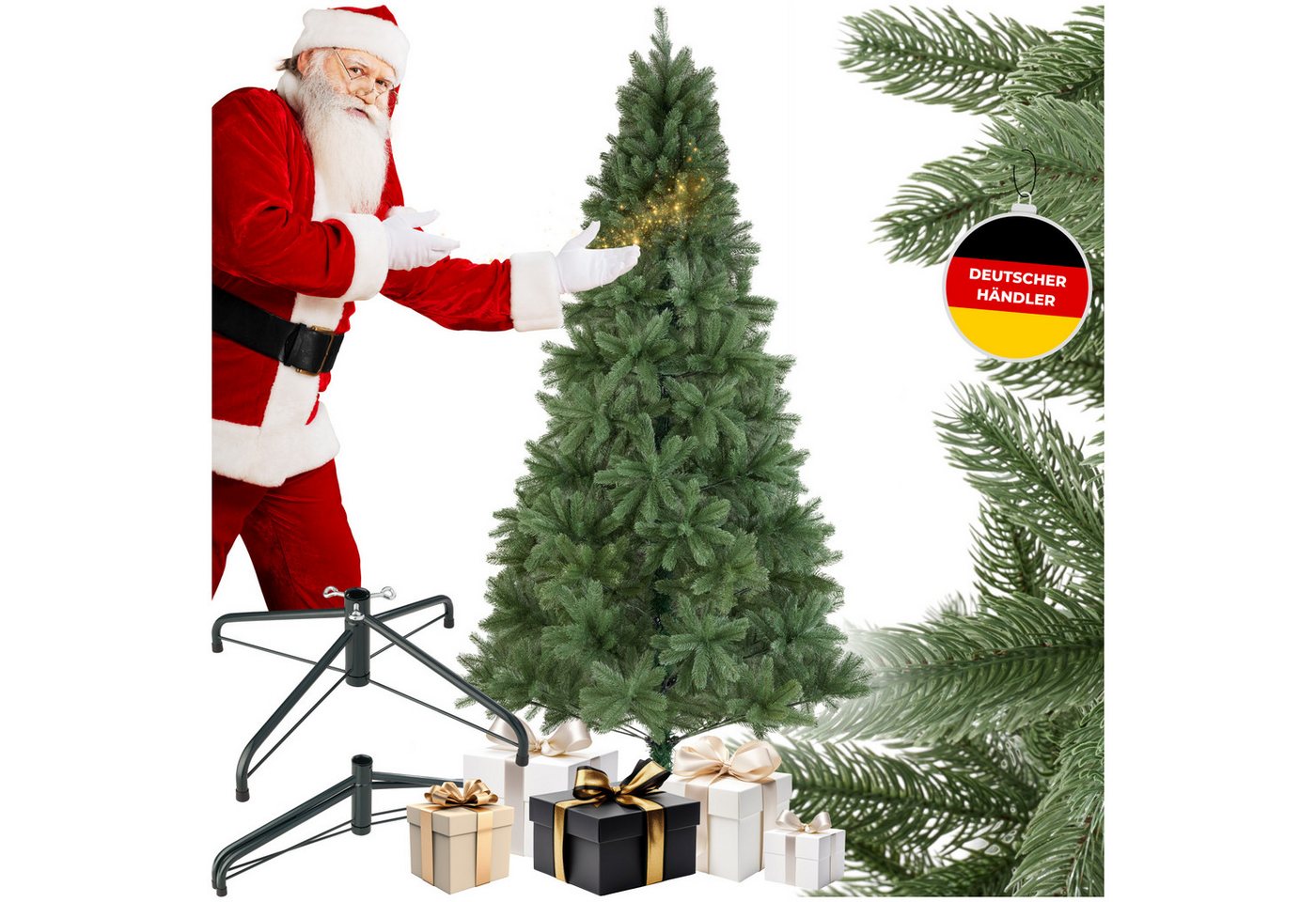 tectake Künstlicher Weihnachtsbaum Christbaum Künstlicher Spritzgussnadeln Dekoration 210 230cm, Undekorierter/Unbeleuchteter Baum, künstlich in Grün, mit Spritzgussnadeln tectake Künstlicher Weihnachtsbaum Christbaum Künstlicher Spritzgussnadeln Dekoration 210 230cm, Undekorierter/Unbeleuchteter Baum, künstlich in Grün, mit Spritzgussnadeln von tectake