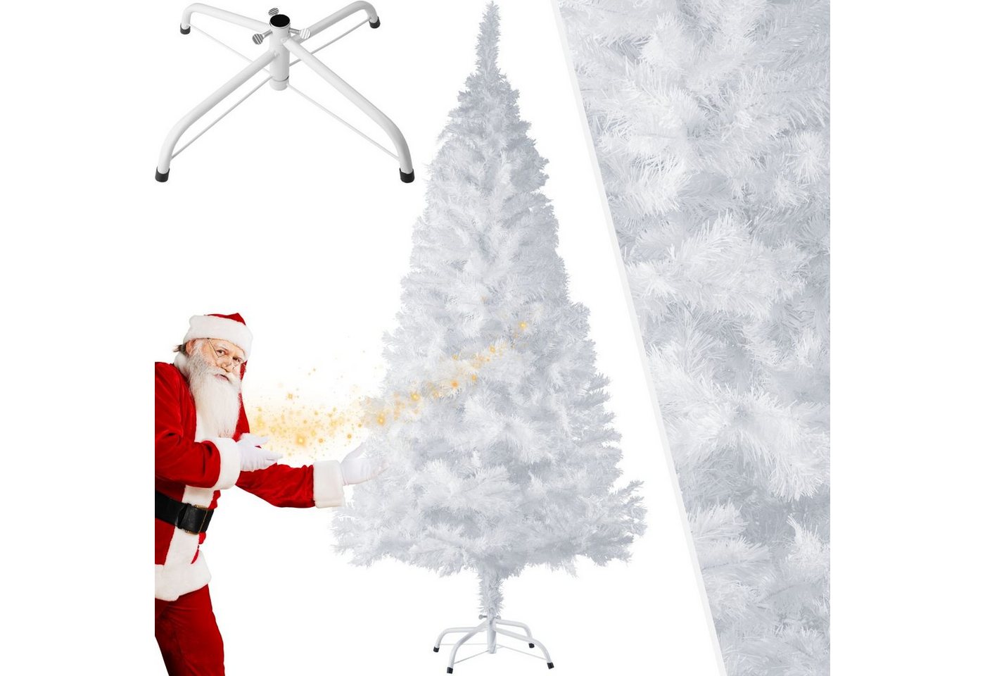 tectake Künstlicher Weihnachtsbaum Christbaum künstlich Tannenbaum 140-180cm Weiß, Undekorierter/Unbeleuchteter Baum, verschiedene Größen, künstlich in Weiß tectake Künstlicher Weihnachtsbaum Christbaum künstlich Tannenbaum 140-180cm Weiß, Undekorierter/Unbeleuchteter Baum, verschiedene Größen, künstlich in Weiß von tectake