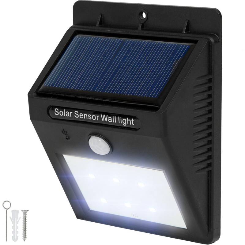 tectake LED Gartenstrahler Solarlampe mit Bewegungsmelder, Bewegungsmelder, LED, Kaltweiß, Bewegungsmelder schaltet automatisch das Licht ein/aus von tectake