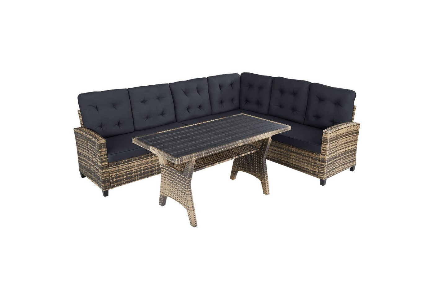 tectake Loungeset Catania, (Set, 3-tlg) von tectake