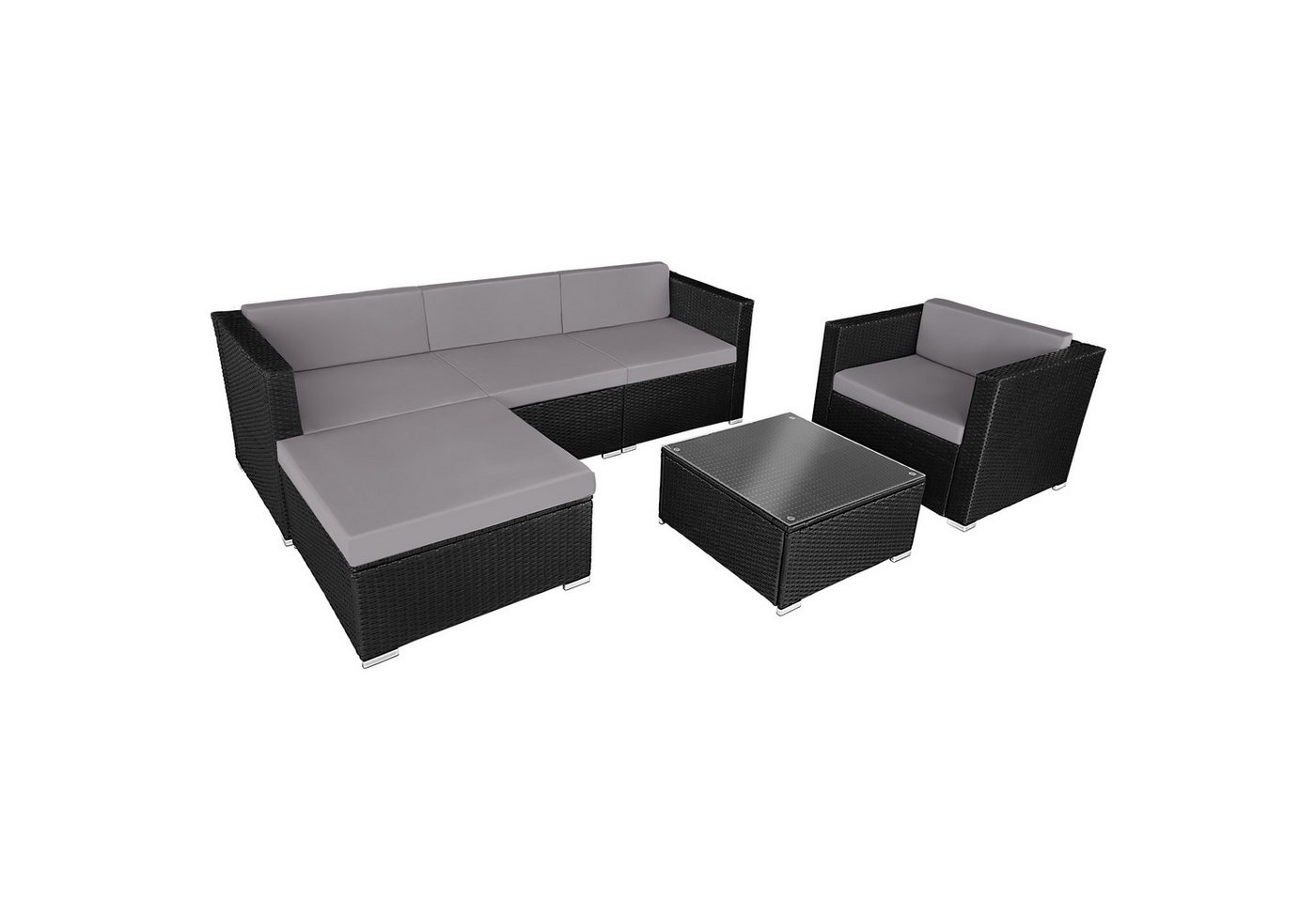 tectake Loungeset Milano, (Set, 6-tlg) von tectake