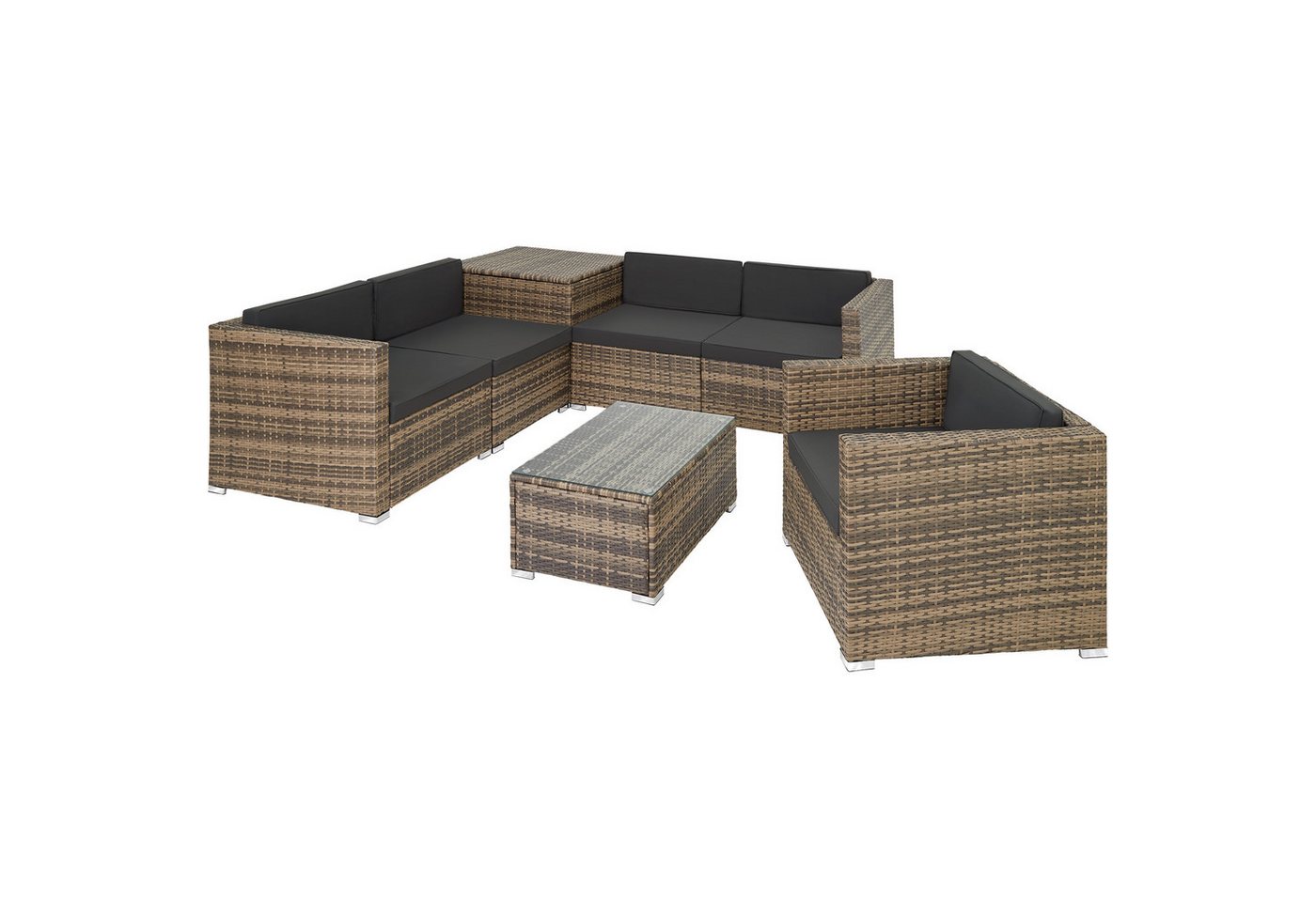 tectake Loungeset Pisa, (Set, 7-tlg) von tectake