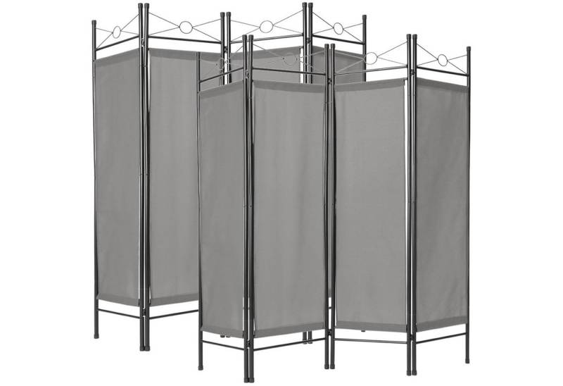 tectake Paravent 2er-Set Raumteiler, 4-teiliger Blickschutz von tectake