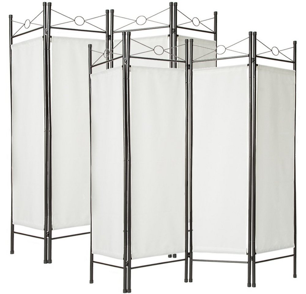 tectake Paravent 2er-Set Raumteiler, 4-teiliger Blickschutz tectake Paravent 2er-Set Raumteiler, 4-teiliger Blickschutz von tectake