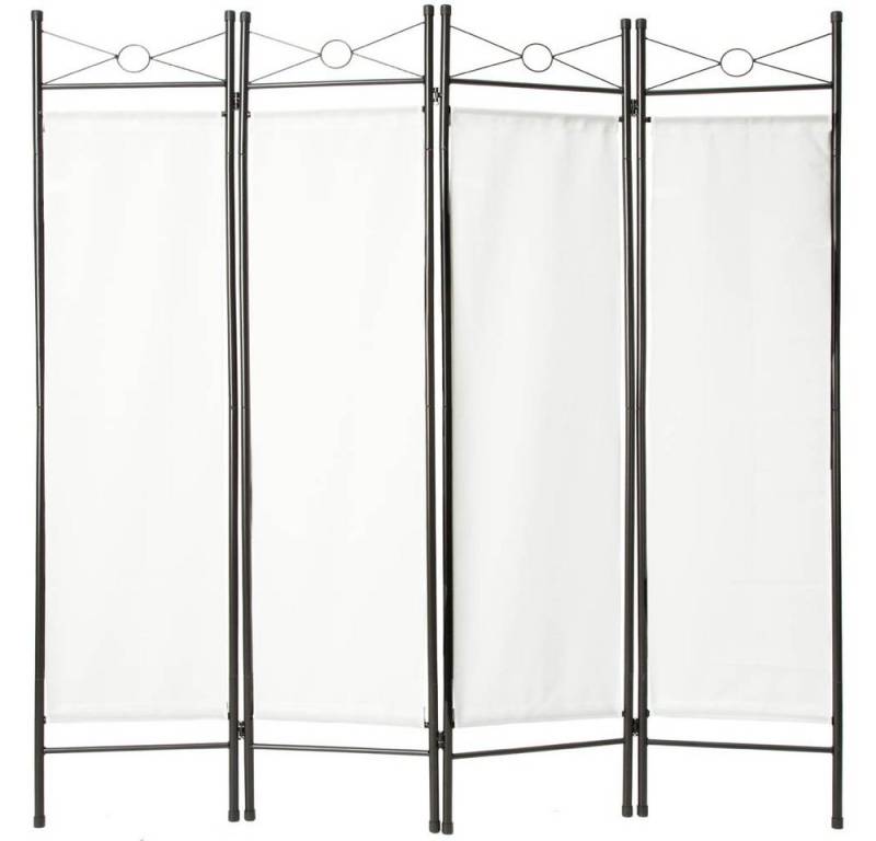 tectake Paravent Raumteiler, 4-teiliger Blickschutz von tectake