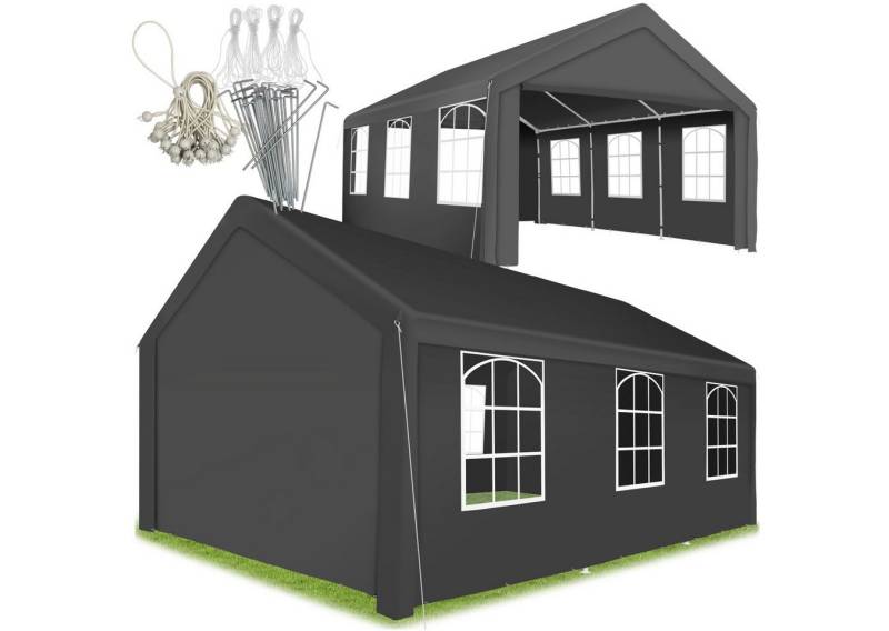 tectake Pavillon Jasko, mit 4 Seitenteilen, (600 x 400 x 315 cm, Komplettset), wasserdicht von tectake