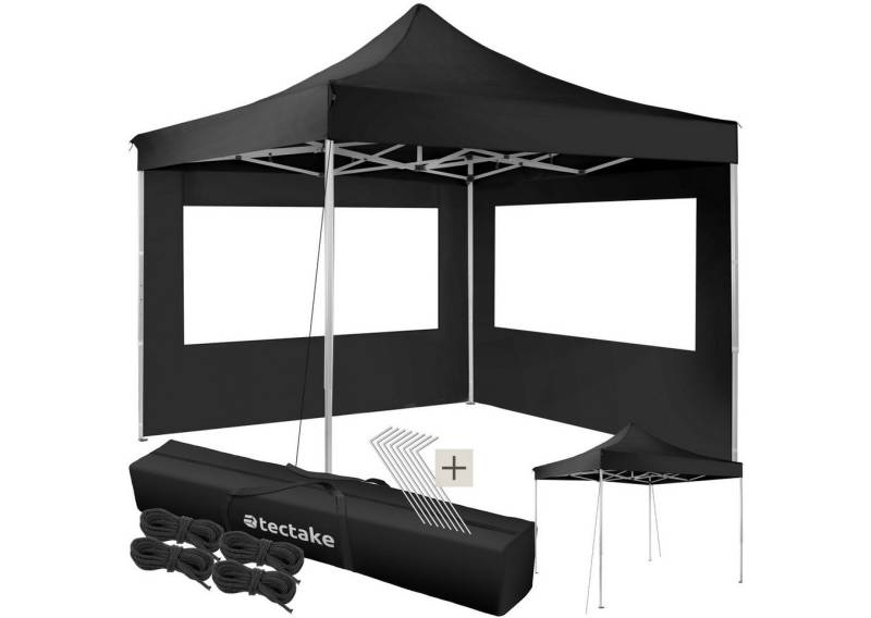 tectake Pavillon Olivia, mit 2 Seitenteilen, (300 x 300 x 310 cm, Komplettset), wasserdicht von tectake