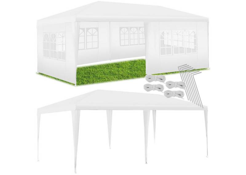 tectake Pavillon Terrassenüberdachung Vivara 6x3m mit 5 Seitenteilen, mit 5 Seitenteilen, (600 x 300 x 250 cm, Komplettset), wasserdicht von tectake