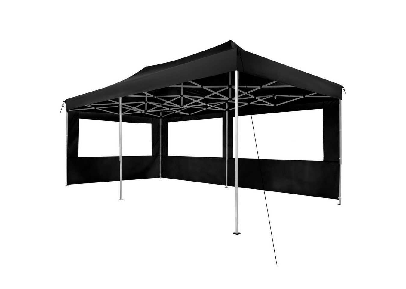 tectake Pavillon Viola, mit 3 Seitenteilen, (Set inkl. Seitenteile), Verstellbare Höhe von tectake