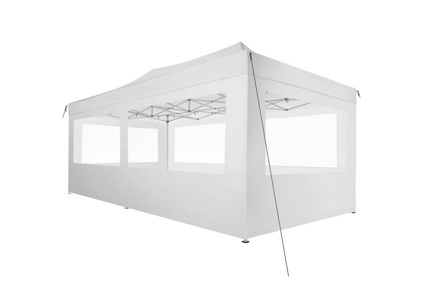 tectake Pavillon Viola, mit 6 Seitenteilen, (Set inkl. Seitenteile), Verstellbare Höhe von tectake