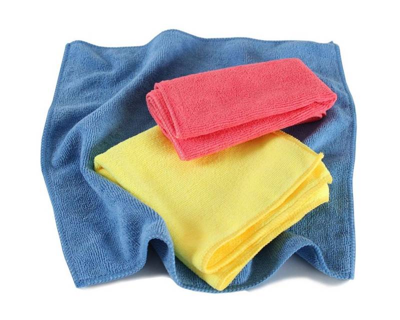 tectake Polierpad 100er Set Mikrofasertücher, für gründliche und streifenfreie Reinigung von tectake