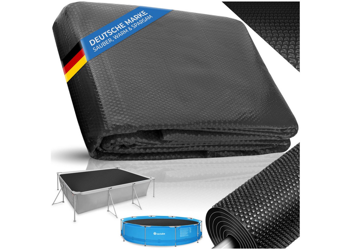 tectake Pool-Abdeckplane Poolabdeckung, rechteckig und selbstschwimmend tectake Pool-Abdeckplane Poolabdeckung, rechteckig und selbstschwimmend von tectake