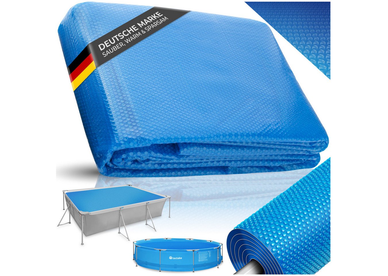 tectake Pool-Abdeckplane Poolabdeckung, rechteckig und selbstschwimmend tectake Pool-Abdeckplane Poolabdeckung, rechteckig und selbstschwimmend von tectake