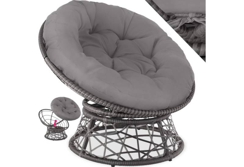 tectake Rattanstuhl Rattansessel (1er Set, 1 St), drehbar von tectake