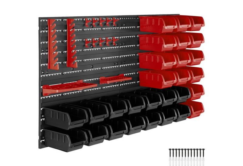 tectake Regal Kleinteilemagazin, pro Stück 1-tlg., 44-teilig, mit 2 Wandplatten von tectake