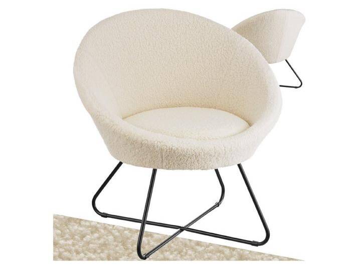 tectake Relaxsessel Cocktailsessel Centera, Belastbarkeit 120 kg, 83 x 73 x 82 cm, gepolstert, mit Bouclé- oder Samtbezug, weiß, Bouclé off-white tectake Relaxsessel Cocktailsessel Centera, Belastbarkeit 120 kg, 83 x 73 x 82 cm, gepolstert, mit Bouclé- oder Samtbezug, weiß, Bouclé off-white von tectake