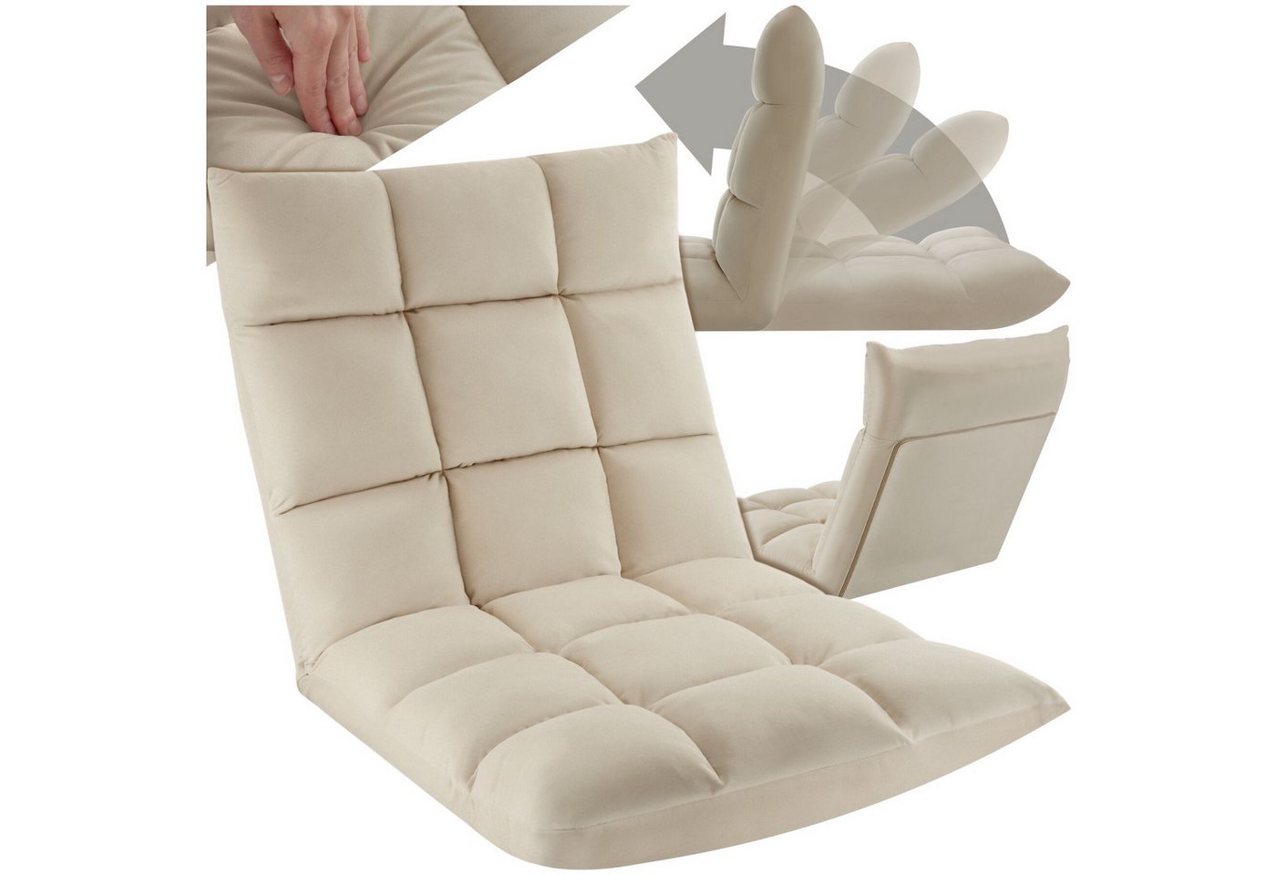 tectake Relaxsessel Fernsehsessel Snooze, 2 in 1 Samt, 14-fach verstellbar, 2 in 1 als Sessel oder Liege, gepolstert, mit Samtbezug tectake Relaxsessel Fernsehsessel Snooze, 2 in 1 Samt, 14-fach verstellbar, 2 in 1 als Sessel oder Liege, gepolstert, mit Samtbezug von tectake