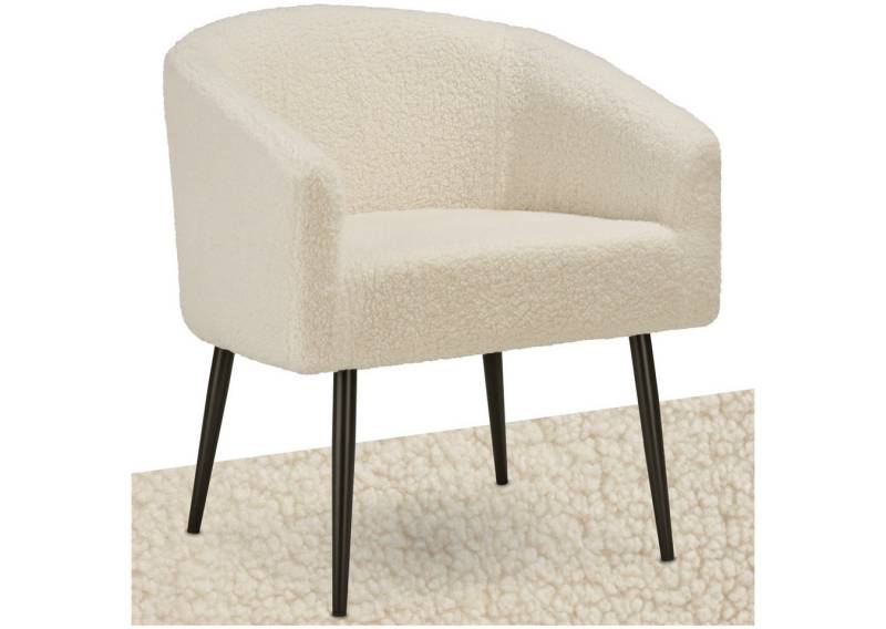 tectake Relaxsessel Sessel, gepolstert, mit Bouclé-Bezug von tectake
