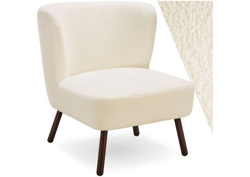 tectake Relaxsessel Teddy-Cocktailsessel, gepolstert, mit Bouclé-Bezug von tectake