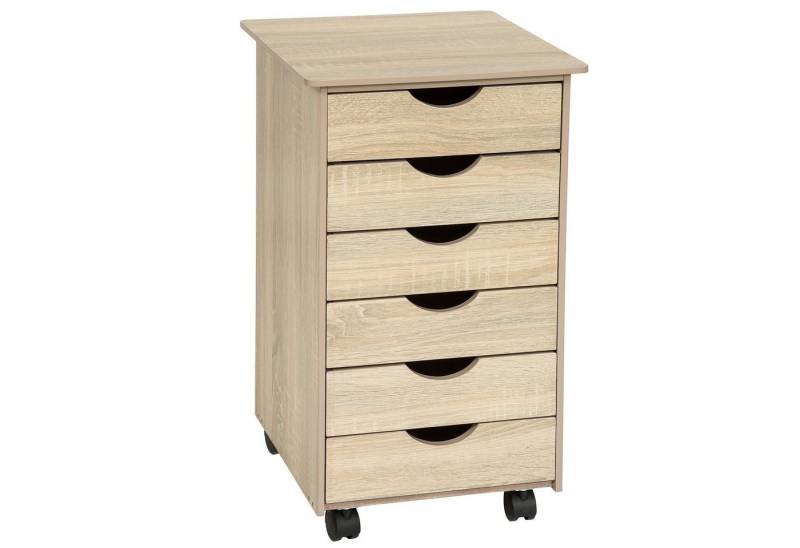 tectake Rollcontainer, aus Holz von tectake