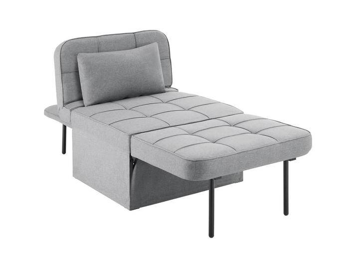 tectake SCHLAFHOCKER, Hellgrau, 74x79x170 cm, Wohnzimmer, Sessel, Schlafsessel von tectake