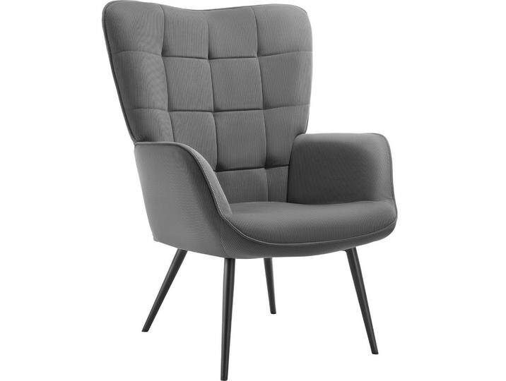 tectake SESSEL, Anthrazit, Schwarz, Kunststoff, 72x100.5x76 cm, Wohnzimmer, Sessel, Polstersessel von tectake