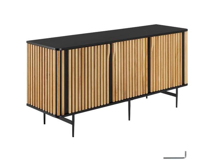 tectake SIDEBOARD, Schwarz, Braun, Holz, Abstrakt, Rechteckig, 156x74x45.5 cm, Wohnzimmer, Kommoden & Sideboards, Sideboards tectake SIDEBOARD, Schwarz, Braun, Holz, Abstrakt, Rechteckig, 156x74x45.5 cm, Wohnzimmer, Kommoden & Sideboards, Sideboards von tectake