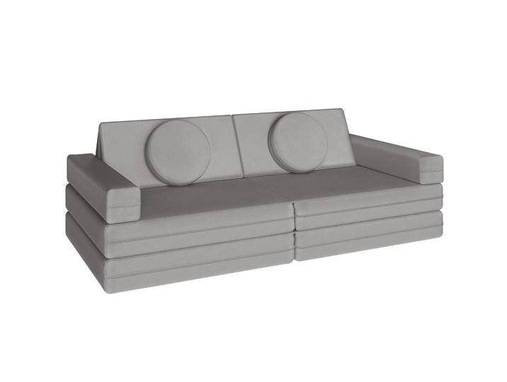 tectake SPIELSOFA, Grau, Organisch, 160x56x80 cm, CE, Kinder- & Jugendzimmer, Kindermöbel, Kindersitzmöbel & -tische, Kindersessel & -sofas von tectake