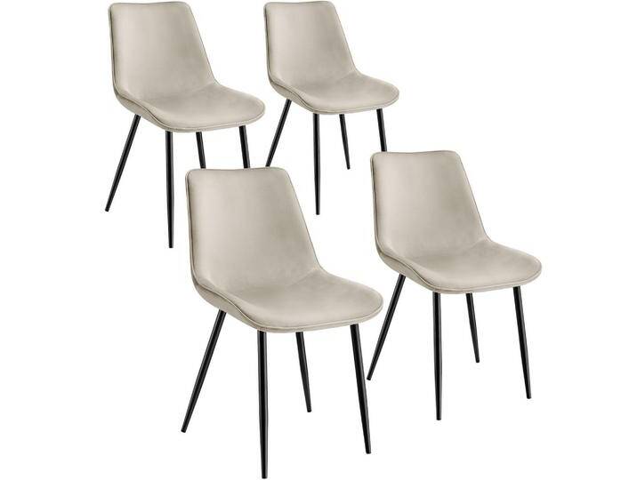 tectake STUHL, Creme, Kunststoff, Pappel, 48x82.5x59 cm, Esszimmer, Stühle, Esszimmerstühle, Armlehnenstühle von tectake
