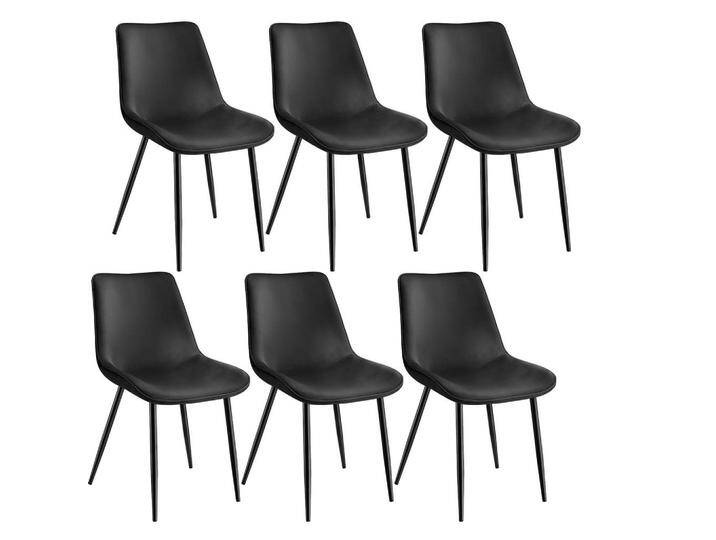 tectake STUHL, Schwarz, Pappel, 48x82.5x59 cm, Esszimmer, Stühle, Esszimmerstühle, Armlehnenstühle von tectake