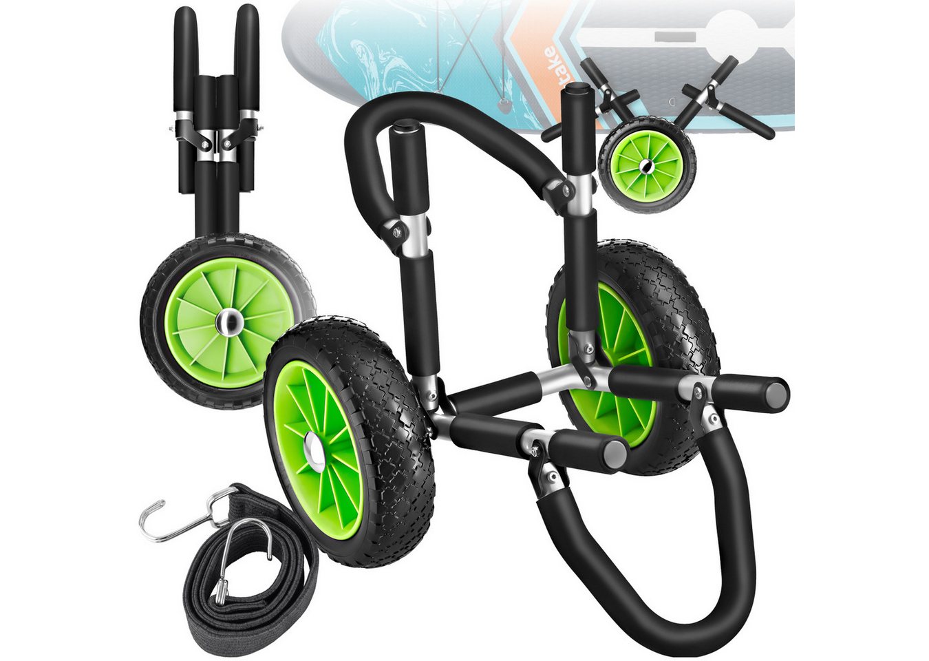 tectake SUP-Transportwagen Surfboard Transportwagen WaveWheel, rostfreies Aluminium, (Komplettset), inkl. 2 Sicherungsgurte, 42 x 70 x 48,5 cm tectake SUP-Transportwagen Surfboard Transportwagen WaveWheel, rostfreies Aluminium, (Komplettset), inkl. 2 Sicherungsgurte, 42 x 70 x 48,5 cm von tectake