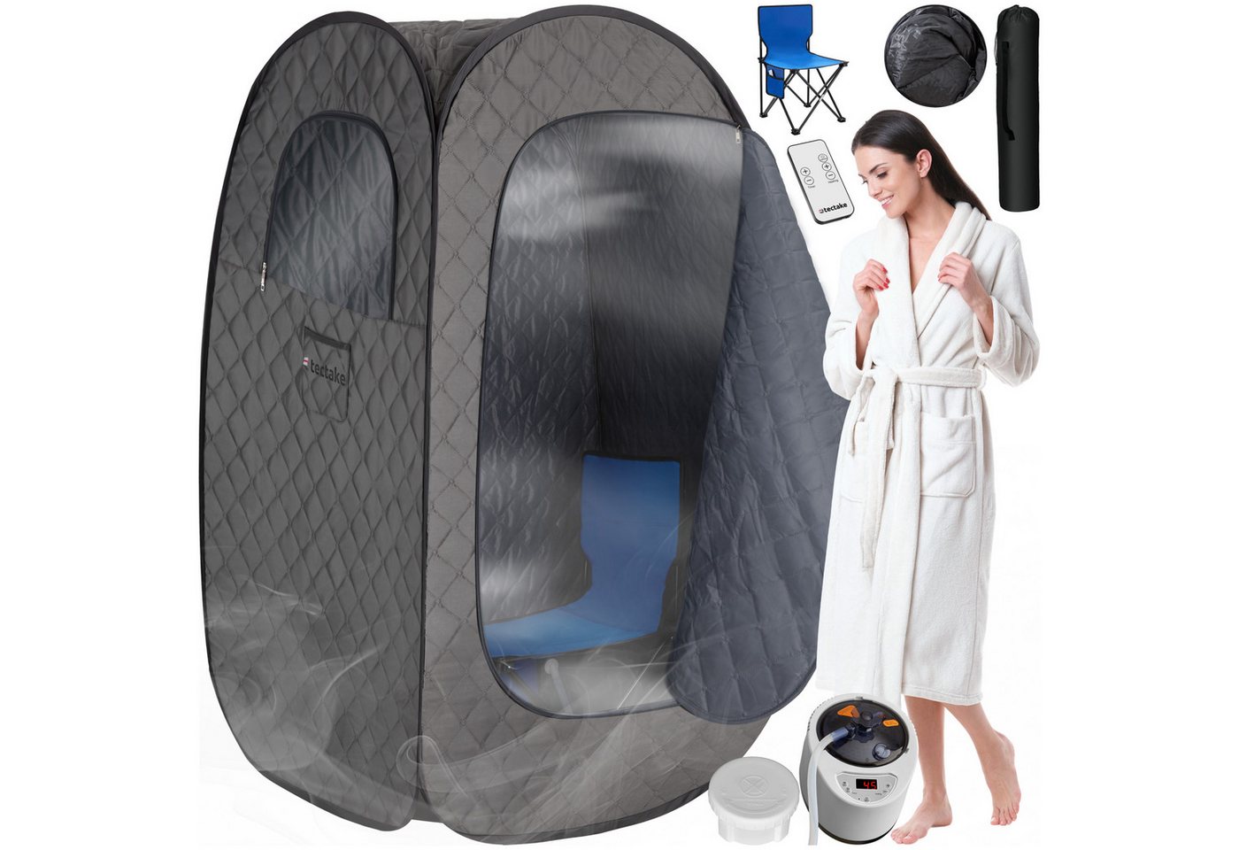 tectake Sauna Mobile Dampfsauna, 2 l Dampfgenerator mit 1000 W tectake Sauna Mobile Dampfsauna, 2 l Dampfgenerator mit 1000 W von tectake