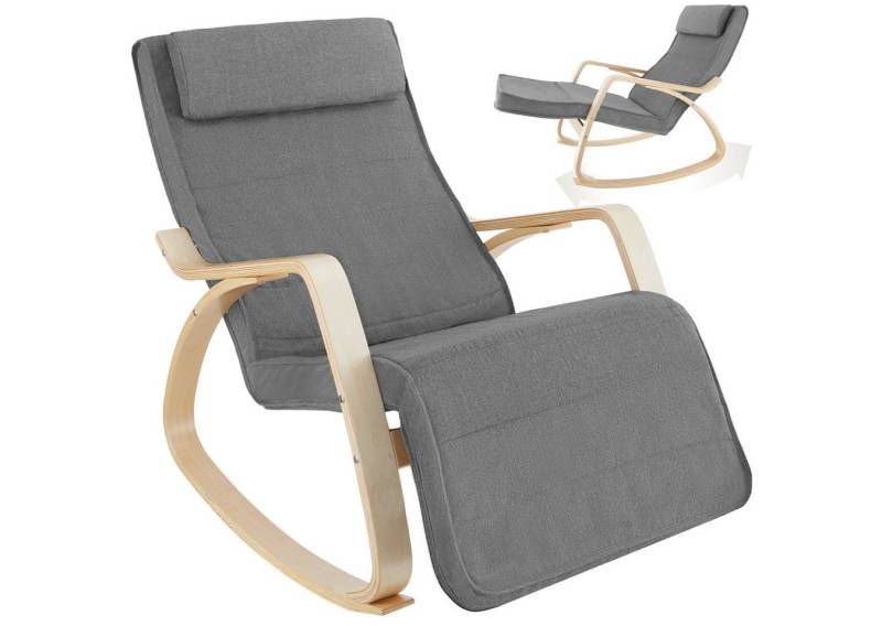 tectake Schaukelstuhl Relaxsessel Onda (Set, 1 St), Robuste Konstruktion mit großer Tragkraft von tectake