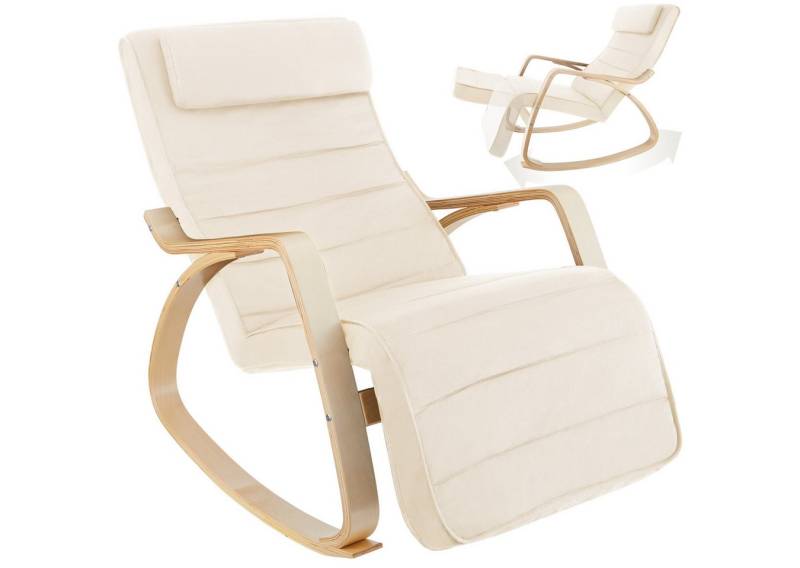 tectake Schaukelstuhl Relaxsessel Onda (Set, 1 St), Robuste Konstruktion mit großer Tragkraft von tectake