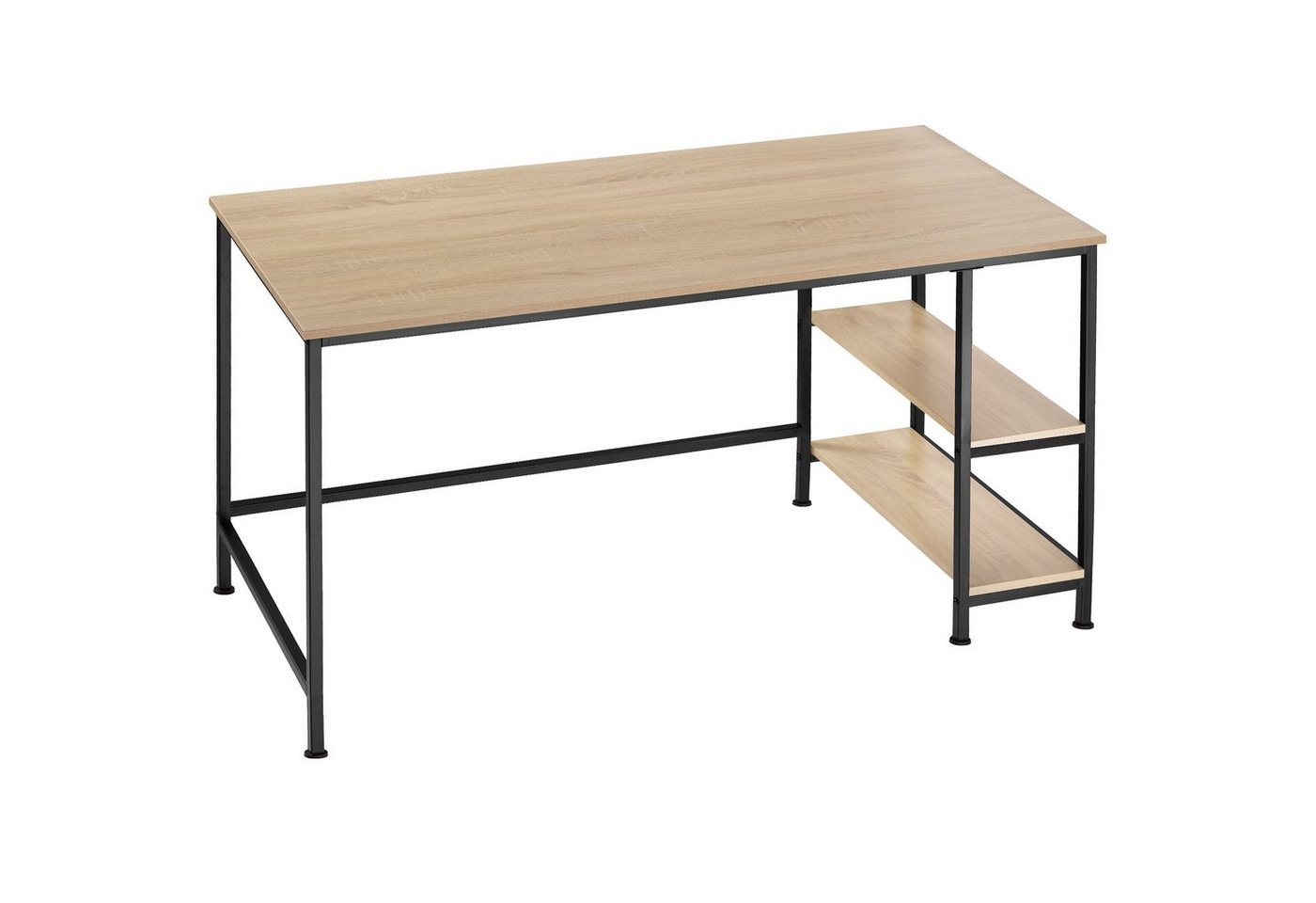 tectake Schreibtisch Computer-Schreibtisch (1-St., 1 tlg), Geradliniger Computer-Schreibtisch im minimalistischen Industrie-Stil von tectake