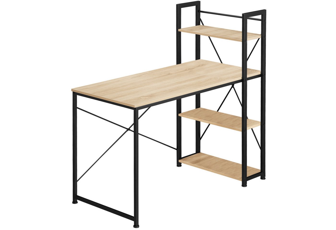 tectake Schreibtisch Computer-Schreibtisch (1-St., 1 tlg), Markanter Computer-Schreibtisch im typischen Industrial Style von tectake