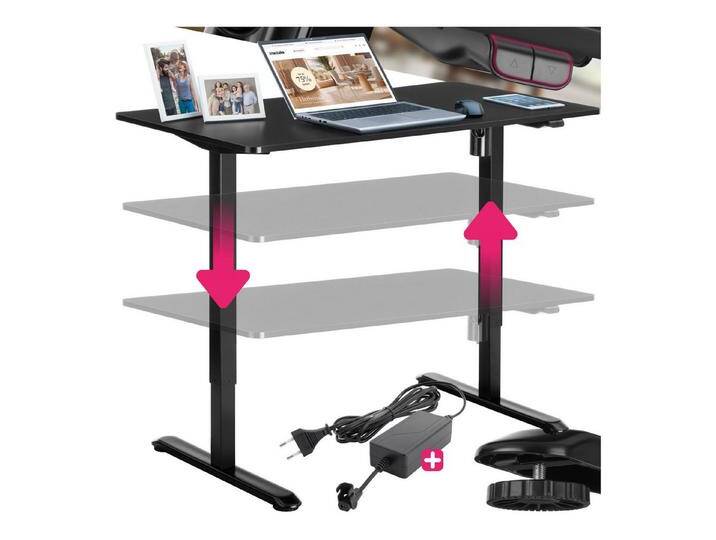 tectake Schreibtisch Elektrisch höhenverstellbarer Schreibtisch (1-St., 1 tlg), Elektrisch höhenverstellbarer Schreibtisch mit Anti-Kollisionssystem von tectake