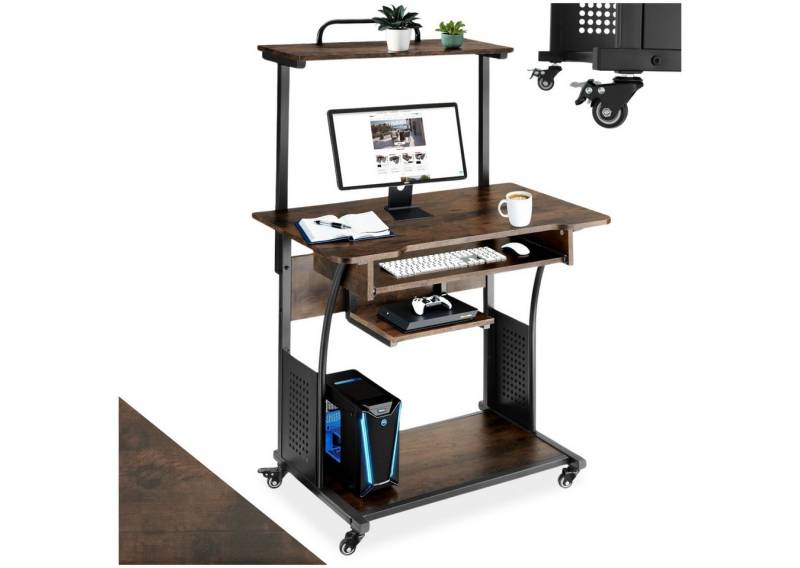 tectake Schreibtisch Fife (1-St., 1 tlg), Funktionaler Schreibtisch im kontrastreichen Industrial Style von tectake