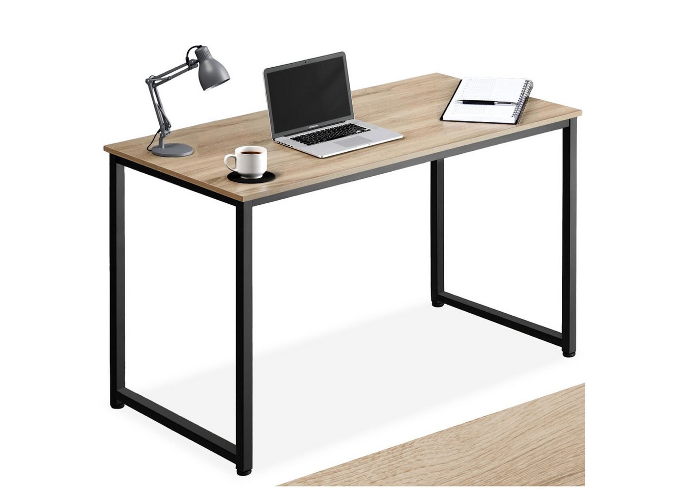 tectake Schreibtisch Flint (1-St., 1 tlg), Schnörkelloser Schreibtisch im rustikalen Industrial Style von tectake